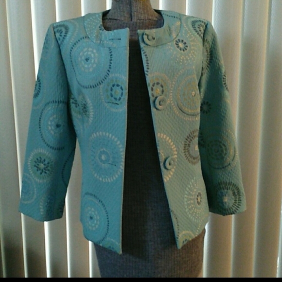 Josephine Chaus Jackets & Blazers - Teal/turquoise light weight blazer